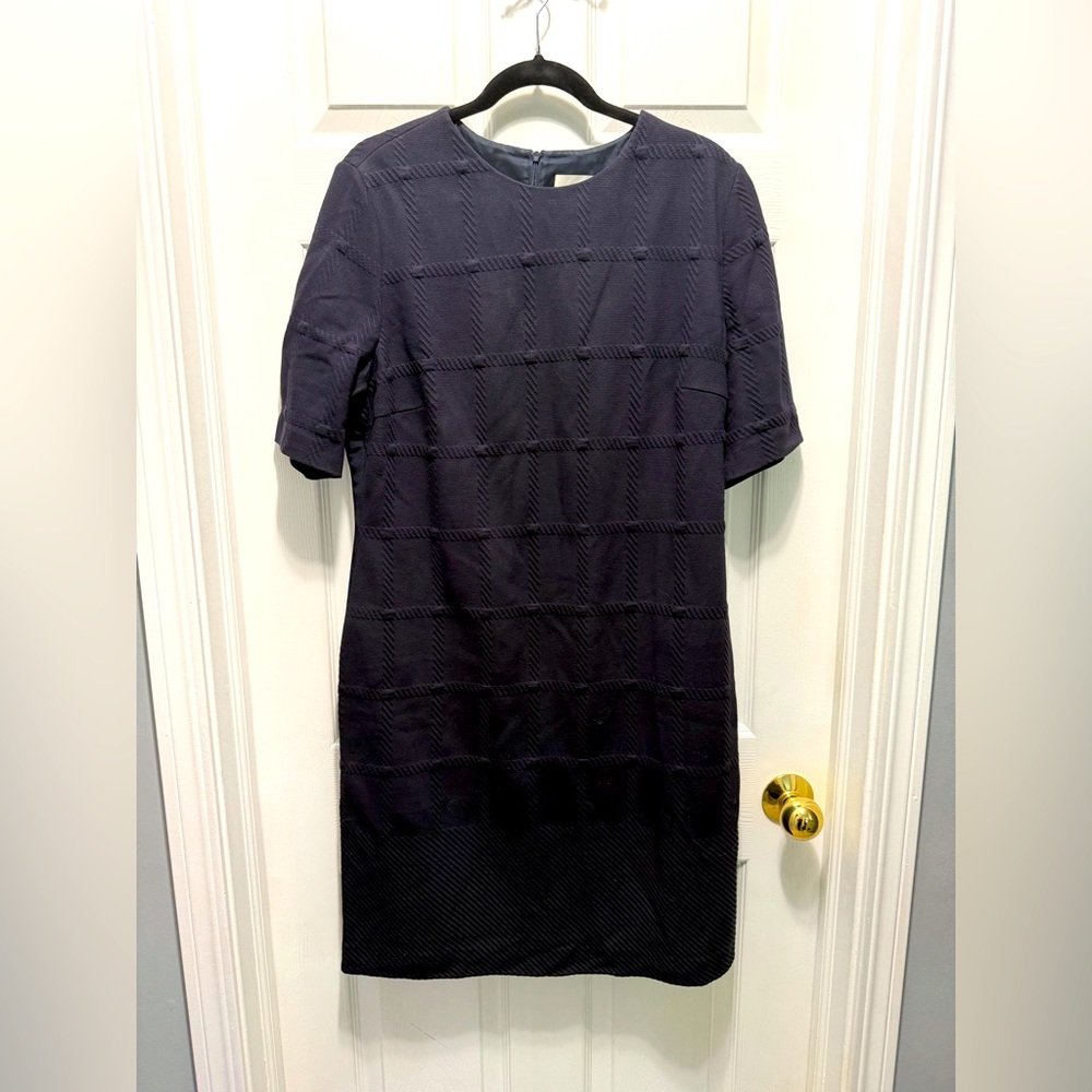 Hugo Boss Navy Textured Dress